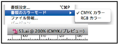 カラーモードはCMYKに