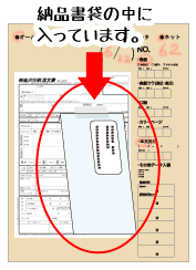 納品書袋の中に入っています