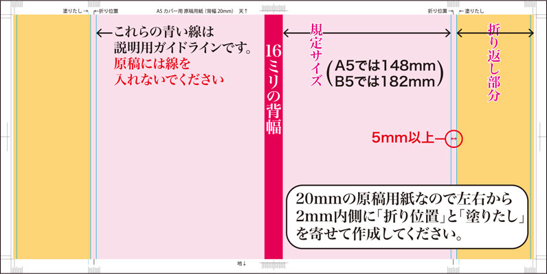 背幅10mmと20mmで作成するときの注意点